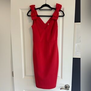 Eliza J Vibrant Red Midi Dress